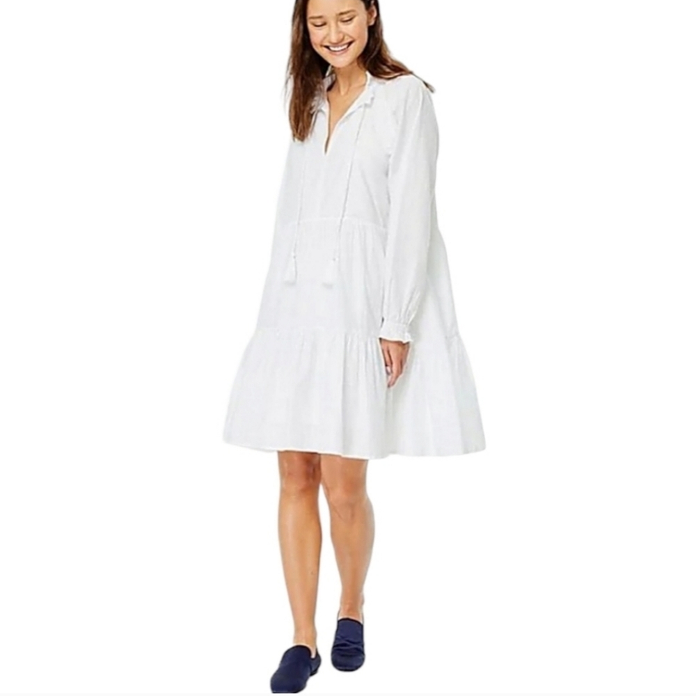 ROLLER RABBIT Janni Long Sleeve Tiered Dress - LARGE